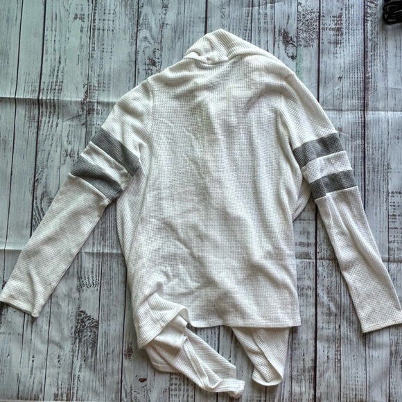 Cherish White Waffle Knit Cardigan - Picture 2 of 3